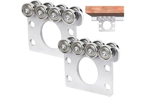 HANBOUNG 8 Wheels Trolley Assembly Compatible Unistrut 1-5/8"Wide & Taller Strut Channel Track for Beam Hoist Trolley or Sliding Door Rollers,Rail Track System-Garages -Warehouse 2Pack