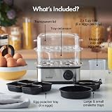 VonShef 3 in 1 Egg Boiler Poacher Omelette Maker Stainless Steel 500W 16 Eggs view 7