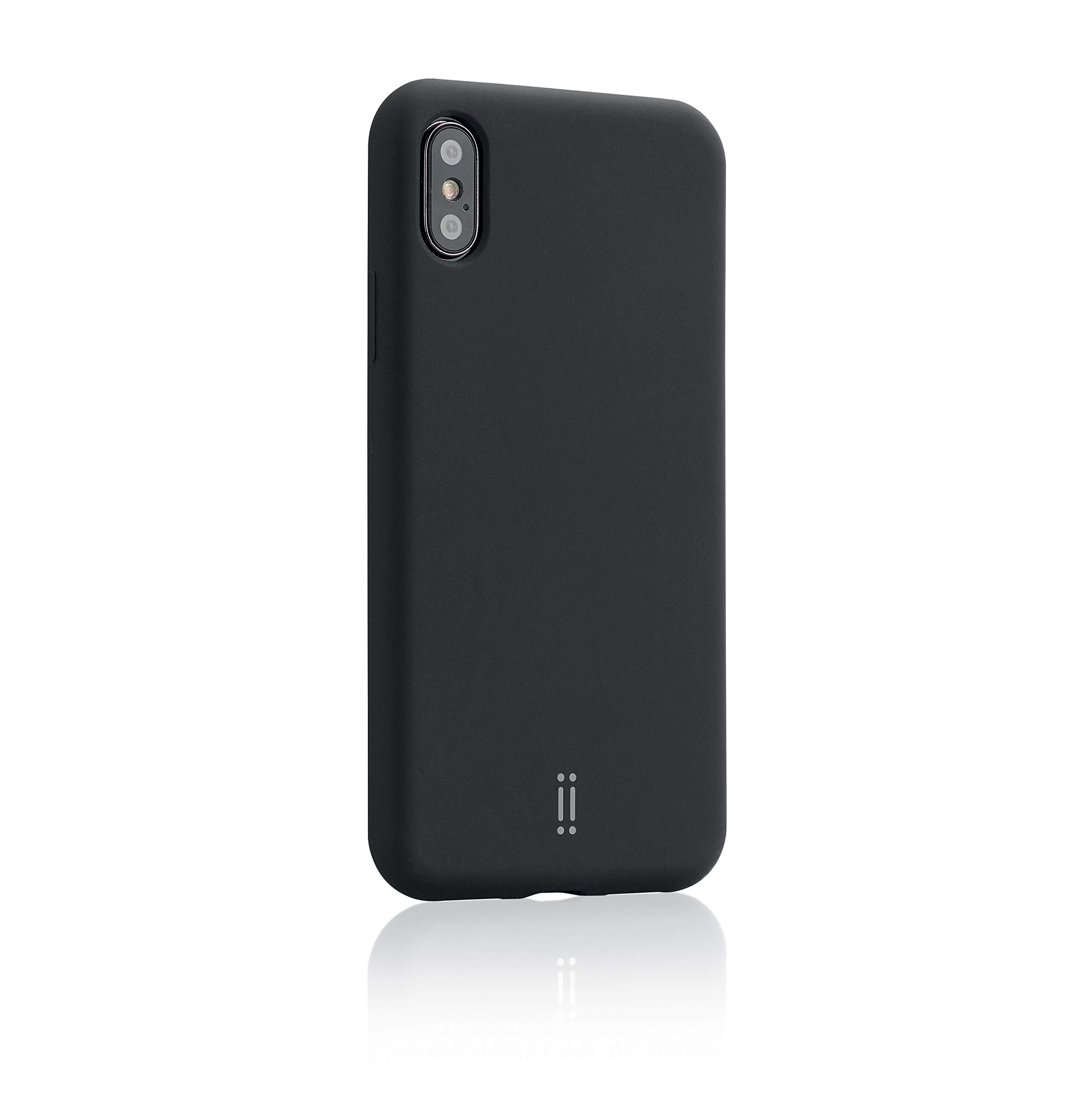aiino - Strongly Case for iPhone X/XS, Silicone Cover, Shock and Scratchproof, Wireless Charge, Soft Grip, High Impact Protection - Black