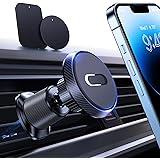 Miracase Magnetic Car Phone Holder, [Military-Grade Steel Double Hooks] Cell Phone Support Strong Magnet Car Vent Phone Holde