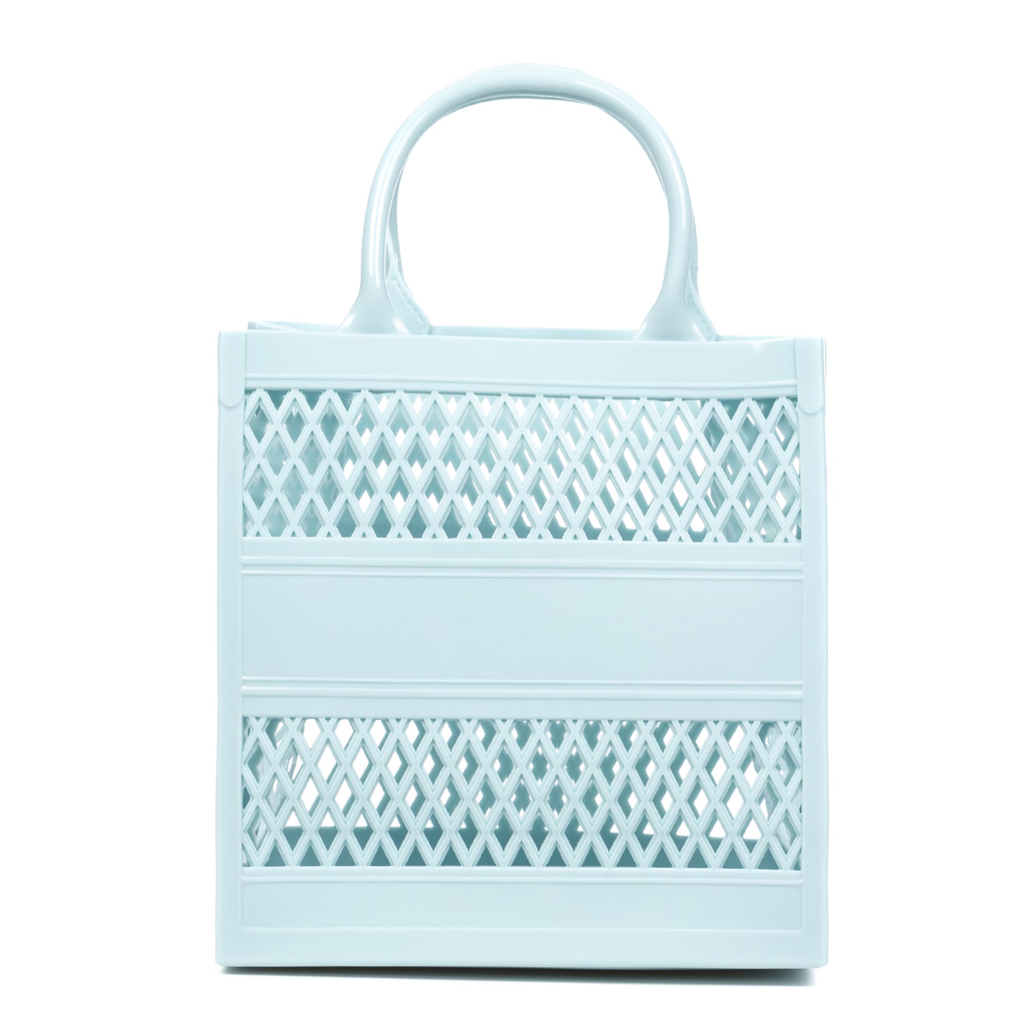 FIRENZE ARTEGIANI Libelula Bag Shopper Basket Rigid Silicone 19 x 10 x 20 cm Colour: Light Blue, light blue, Utility