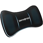 Samsonite Neck Pillow for Car – Ergonomic Memory Foam Headrest Cushion – Car Seat Support for Driving Comfort – Compact Neck Rest – Travel Pillow for Long Road Trip, Black