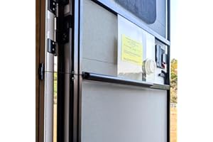 Safoner RV Screen Door Closer with Adjustable Tension, Aluminum Automatic Closing Device with Accessories, Works with Most Camper Latches & Travel Trailer Handles