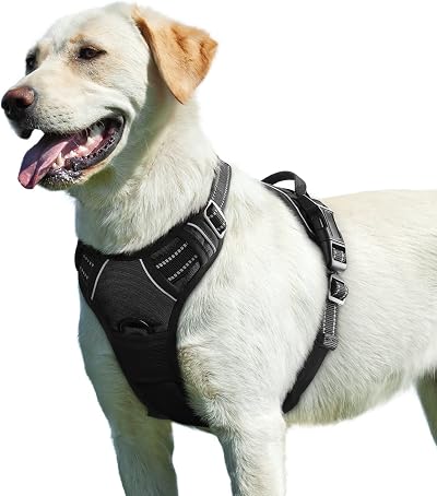 Eagloo Dog Harness Front Back Clips Large No Pull Adjustable Reflective