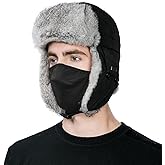 TOP-EX Oversize XXL XXXL Mens 100% Rabbit Fur Waterproof Trapper Hunting Trooper Winter Ushanka Russian Skiing Hat