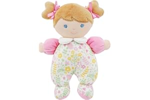 June Garden 9" My First Doll Blossom - Soft Plush Baby Doll - Pink Floral Outfit