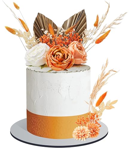 Gyufise Blumen-Kuchenaufsätze – 8 Stück, Künstliche Rosen In Weiß & Rot, Perfekt Für Boho-Partys, Geburtstage & Hochzeiten