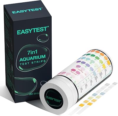 EASYTEST 7 in 1 Aquarium Test Strips 150 Pack Freshwater Water Test Kit