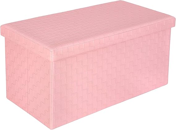 Bonlife Sitzbank Mit Stauraum Faltbarer Sitzhocker Rosa