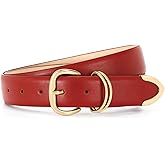 WHIPPY Women Leather Belts for Jeans Pants Dress Fashion Gold Buckle Ladies Waist Belt Casual Women Belts