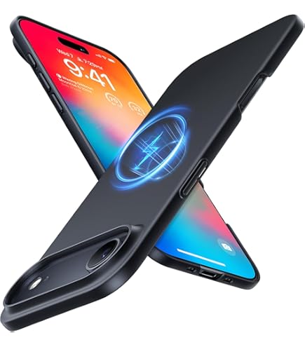 Purluct Magnetic Slim Case For IPhone 15 – Compatible With MagSafe, Ultra-Thin & Protective | 6.1 Inch, Non-Yellowing, Camera Cover, Green Titanium