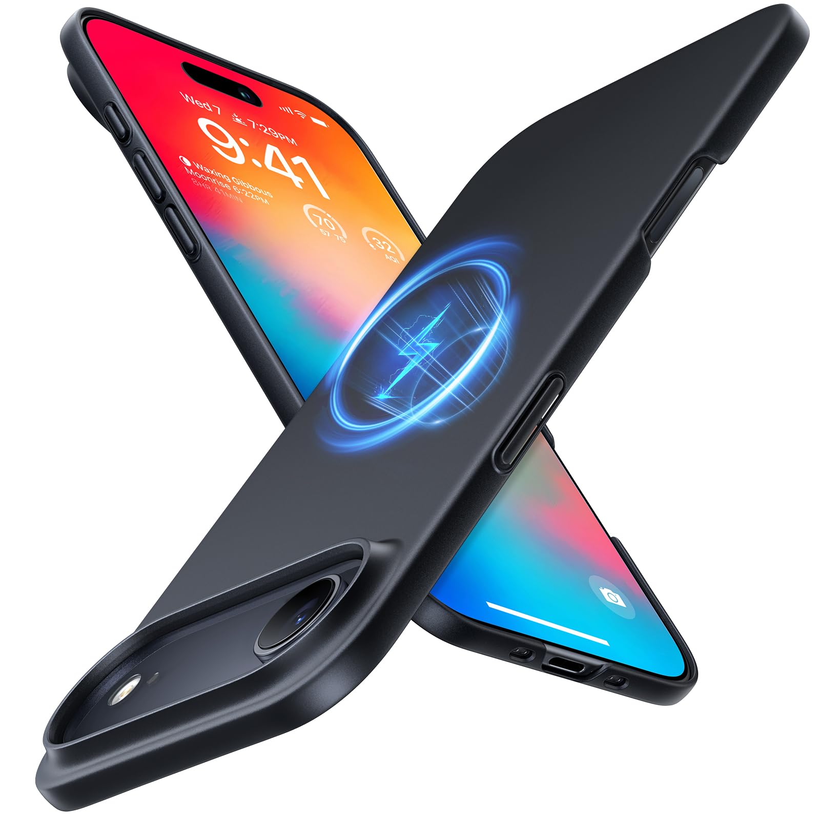Photo 1 of TORRAS Magnetic Slim Fit for iPhone Air Case 6.5 inch, Ultra-Thin, Compatible with MagSafe, Lightweight Matte Anti-Scratch Hard PC Cover Phone Case for iPhone 17 Air 2025 OriginFit, Black