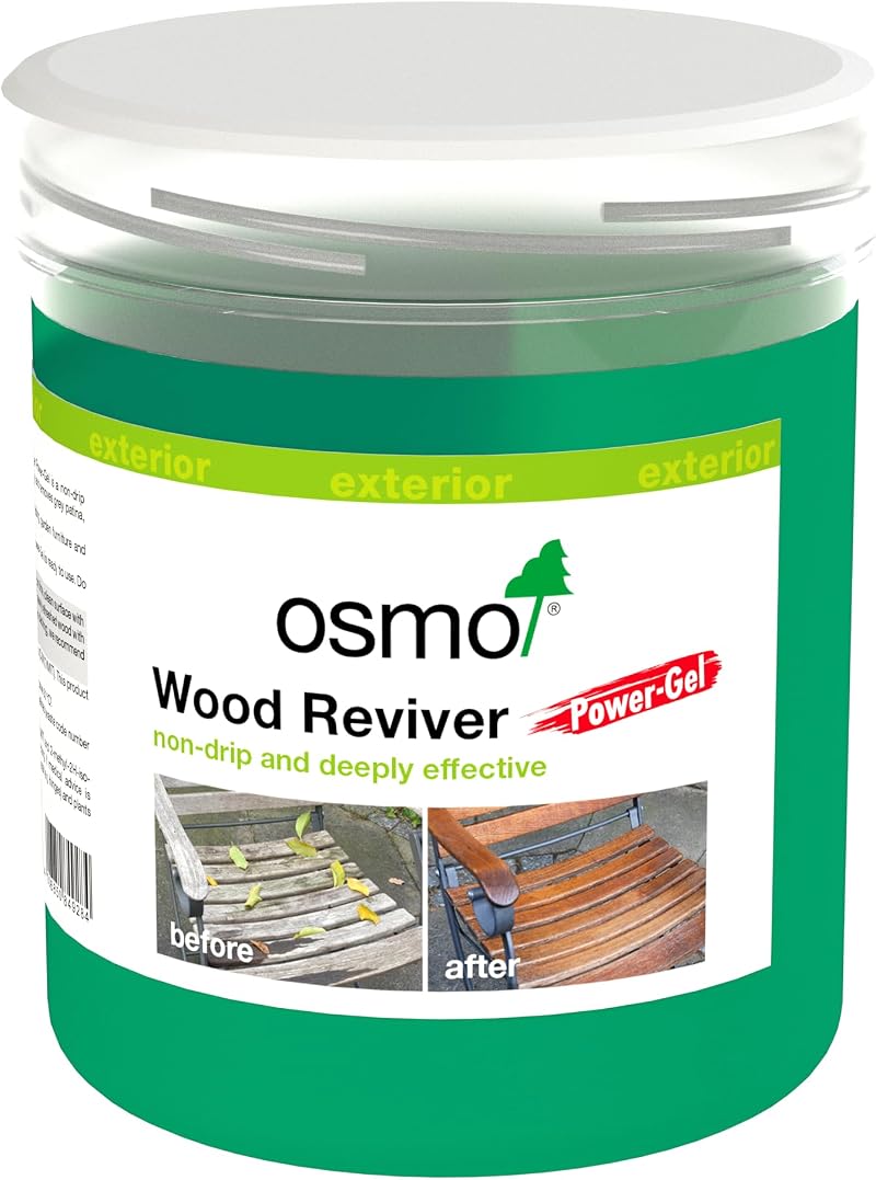 Osmo Wood Reviver Power Gel 500ml Restores Greyed Exterior Wood Surfaces