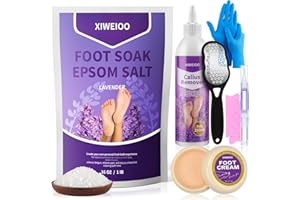 XIWEIOO foot salt set Foot Soak with Epsom Salt - For Toenail Repair, Athletes Foot, Softens Calluses, Soothes Sore & Tired Feet…