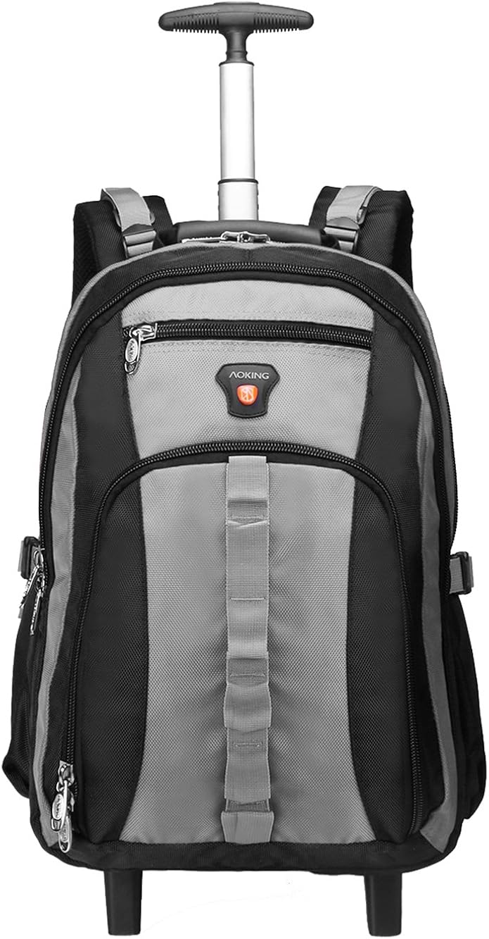 AOKING 20/22 Inch Water Resistant Travel School Business Rolling Wheeled Backpack with Laptop