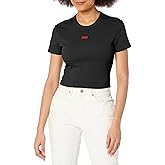 Hugo Womens Small Logo Fitted Crop Tshirt