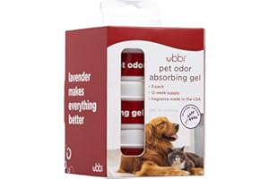 Ubbi Pet Odor Absorbing Gel, Pet Odor Eliminator, Odor Removing Solid Lavender Scent Air Freshener