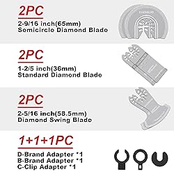 DAEMKOD Diamond Oscillating Blade, 3 Types