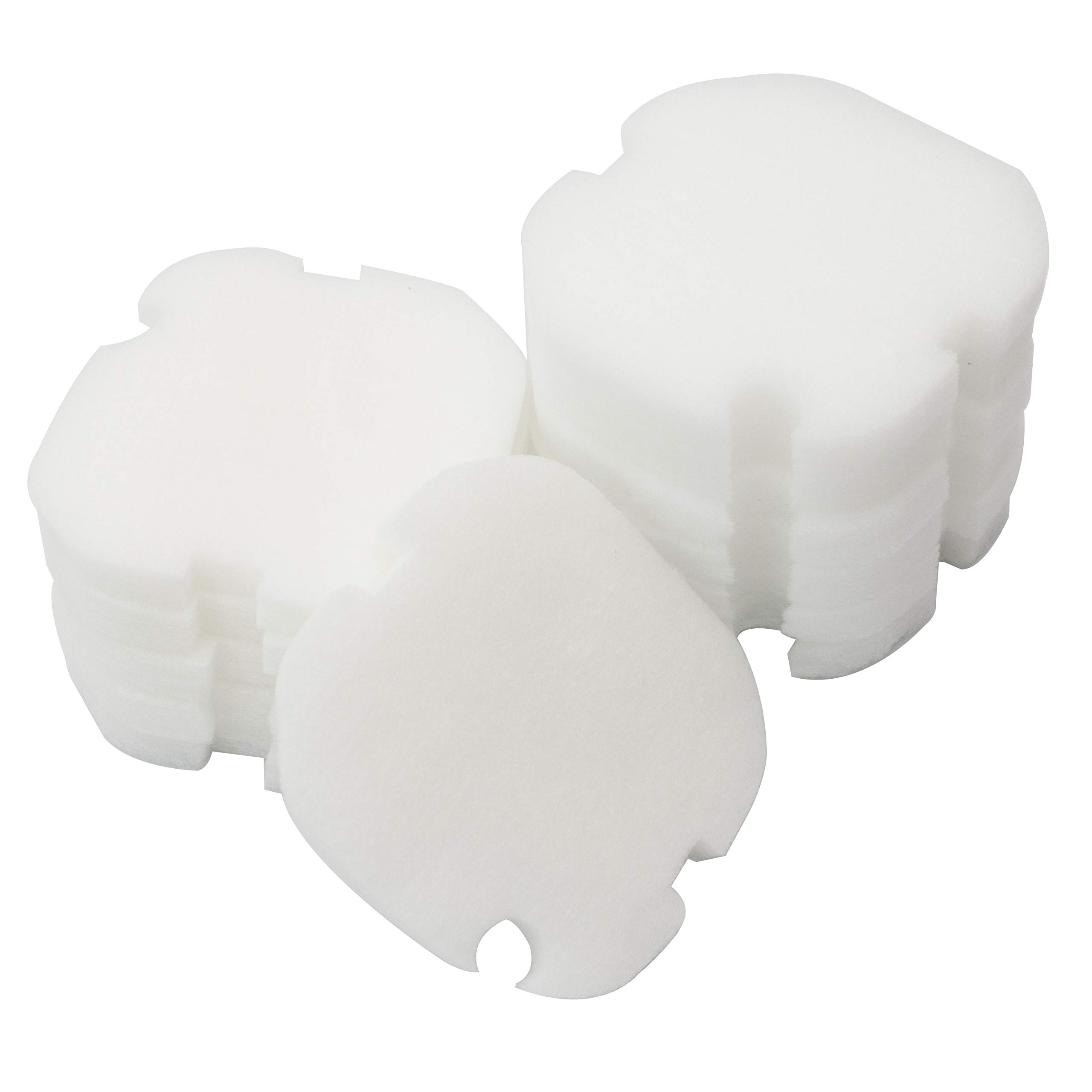 LTWHOME Replacement White Fine Wool Filter Pads for AquaManta EFX 200 External Filter (Pack of 12)