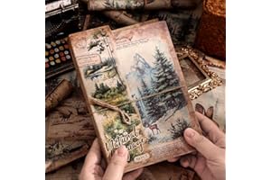 icceemee 160 Sheets of Nature Scrapbook Paper, journaling Scrapbook Supplies Craft Collage Paper Set, Junk Journal Bullet Journal Poster Room Decor for Card Making Decorative Gifts