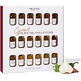 Thoughtfully Gourmet, Olive Oil Sampler Gift Set, Includes Uniquely Flavored Extra Virgin Cold Pressed Spanish Olive Oil, Flavors Include Garlic, Chili, Chipotle and More, Pack of 18
