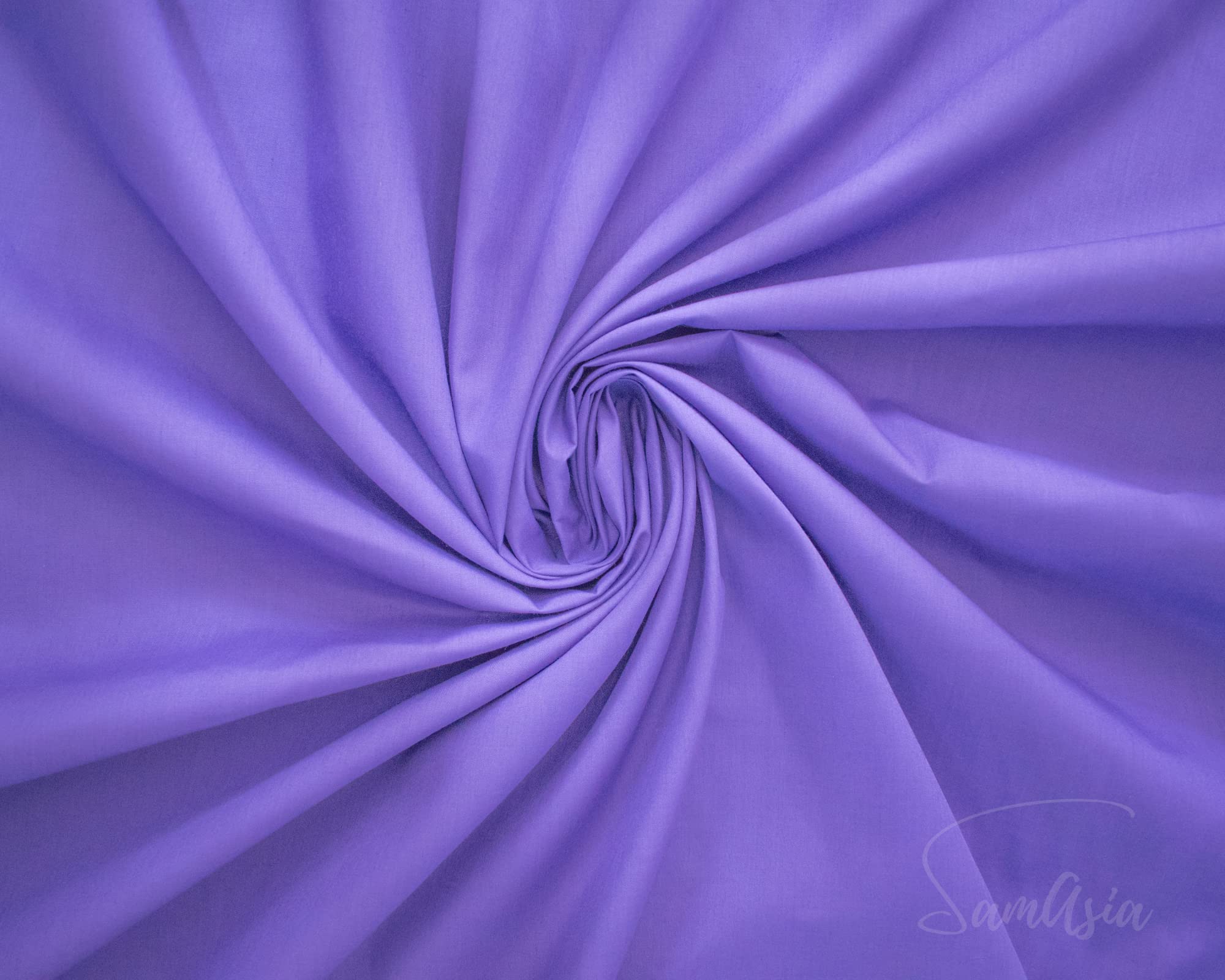 Plain Purple Polycotton Fabric for Dressmaking, Art & Craft, Sewing, Quilting | 45'' - 115 cm Wide| Precut Length 1m