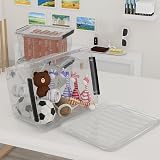 Cetomo 35L-6 Plastic Storage Boxes with Wheels Lidded Stackable Clear Organizer view 7