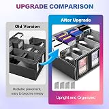 UAONO Trading Card Storage Box 2400+ MTG Deck Box with 4 Top Loaders view 6