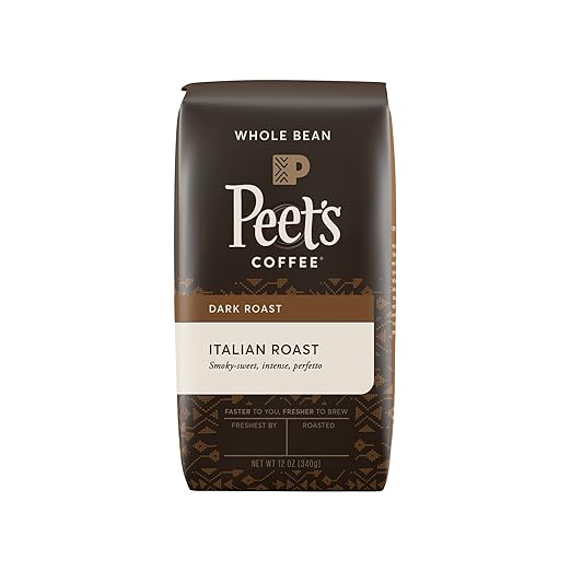 Peet's Whole Bean Coffee, Italian Roast, Deep Roast, 12-Ounce bag