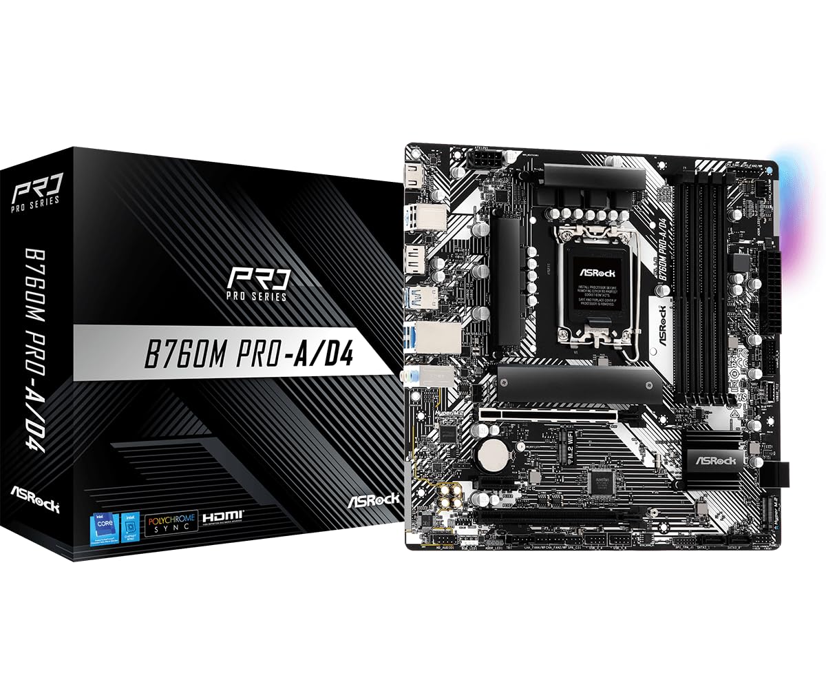 ASRock B760M Pro-A D4 LGA1700 DDR4 Micro ATX