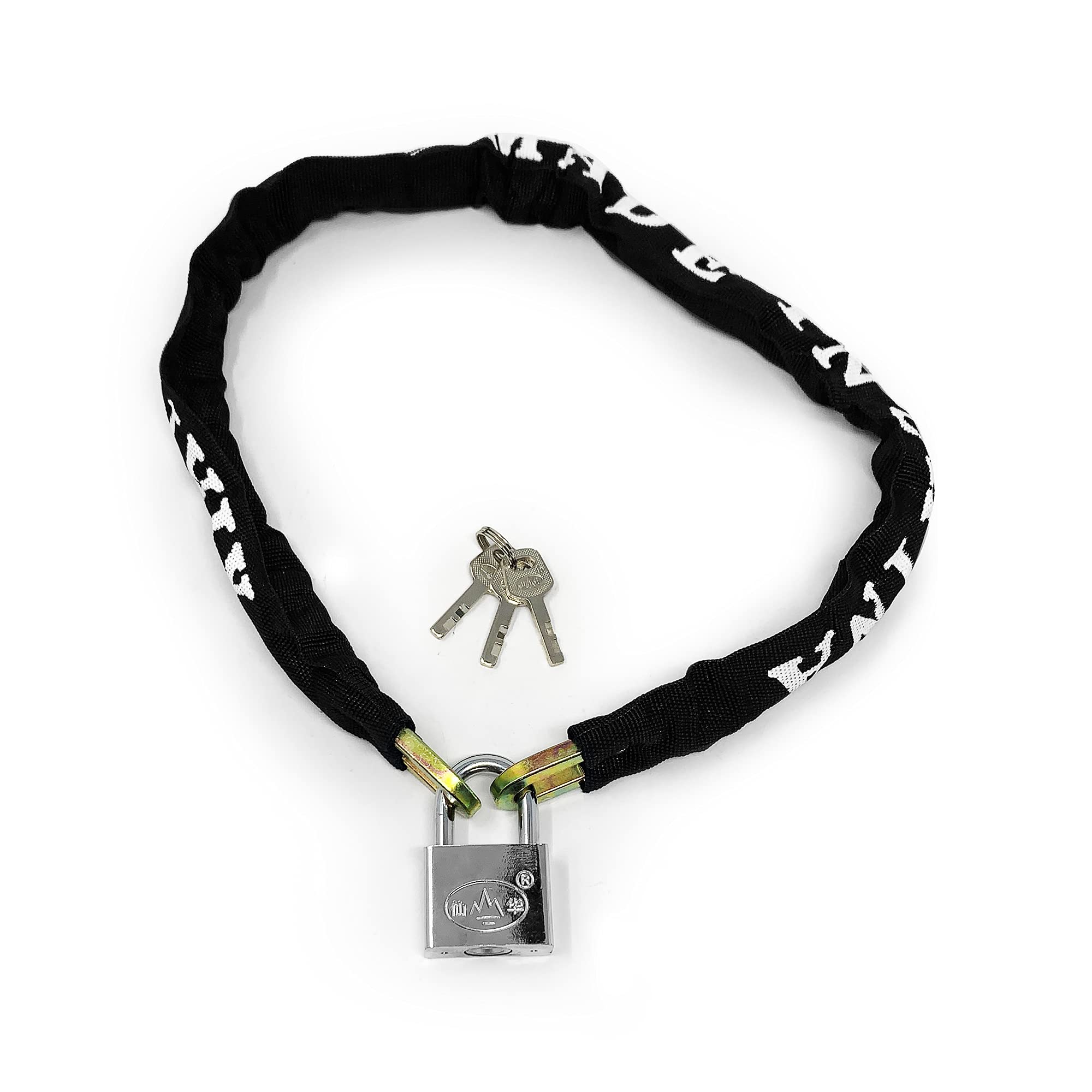 Bike Lock, Anti-Theft Motorcycle Mobility Scooter Chain Lock Padlock, Secure Heavy Duty Lock for Motorbike, Bicycle, Great Bike Safety Tool (1 x Black Chain Lock)