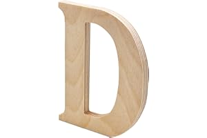 WOODEN LETTER STORE 6” Tall Wooden Letter D – 1/2” Thick Baltic Birch – Paintable DIY Decor, Signs & Crafts - Pack of 1