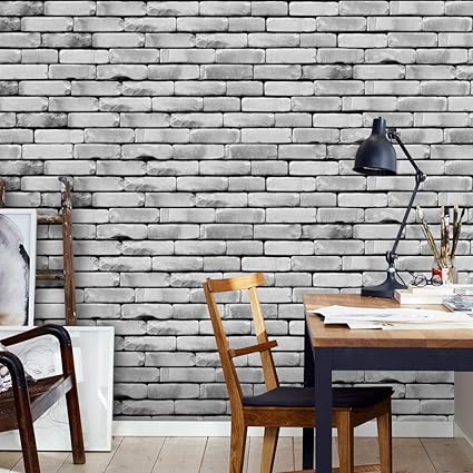 Iseasy Wall Stickers Effetto Muro 500x20 Cm Anti Umidita