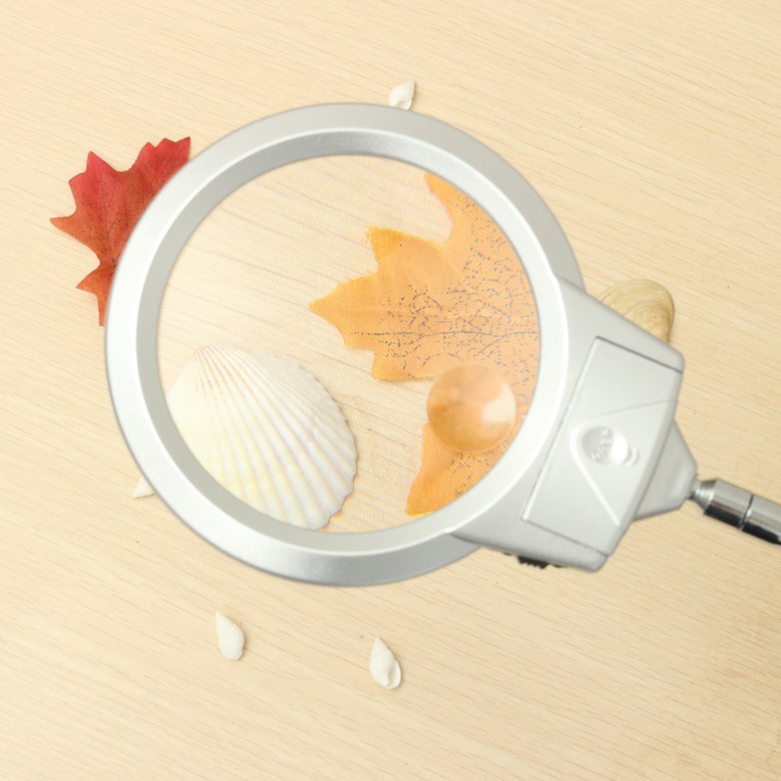 Careshine 2,5 x 5 x Zoom Loupe de Table avec Pince Loupe de Lecture Lumière avec LED - Meilleur Cadeau pour Lecture, Bijoutier, Couture, du Bricolage et Travail de Précision