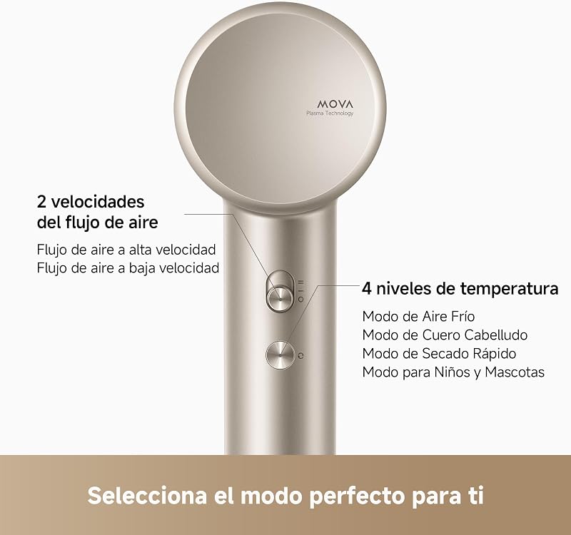Shine 10 Secador de Pelo, Secado Rápido con Tecnología de Bloqueo de Humedad, Motor Brushless 110.000 RPM, Cuidado con Plasma, Thermo-Control NTC 1.000x/s, Perfecto para Salón y Viajes