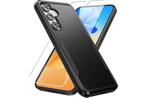 WARSIA for Samsung Galaxy A35 5G Case,Galaxy A35 5G Case with HD Screen Protector [Military Grade Drop Tested] Heavy-Duty Tough Rugged Shockproof Protective Case for Samsung A35 5G, Black