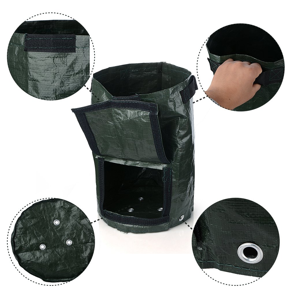 2 pezzi giardinaggio Spring secchio, da giardinaggio Trash Lawn Leaf bag, Grow bag, borse, vaso con rifiuti di giardino, piscina giardino foglia sacchetto dei rifiuti (10 litri)