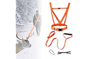 SHINETEC Deer Drag Strap & Dual Harness Kits for Elk, Turkeys, Logs Outdoor Hunting Equipment Gear, Tensile Strength: 500 N