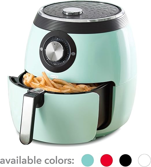 Dash Deluxe Freidora eléctrica de aire + horno (enchapado): Amazon ...