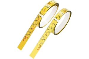 JWODO 2Pcs Steel Self-Adhesive Measuring Tape, Imperial & Metric Tape Measure Sticker Ruler, Left To Right and Right To Left Stick on Tape Measure for Workbench, Woodworking, Saw & Drafting, 200cm / 78 Inch