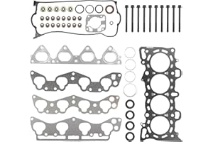 HS9915PT-1 Cylinder Head Gasket Set with Head Bolts Compatible with 1.6L Honda Civic 1996 1997 1998 1999 2000, Civic del Sol 