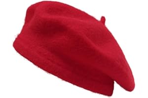 ZLYC Wool Kids Beret Hat Girls Solid Color Artist French Beret Cap