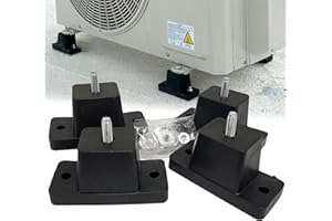DuctlessAire Rubber Vibration Isolation Mounts - Anti Shaking Mount for Mini Air Conditioner, Air Compressor, Water Pump & More - Outdoor Mini Split Condensing Unit Vibration Isolator (Set of 4)