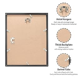 Annecy 11x14 Picture Frame Black（2 Pack）, 11 x