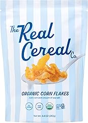 The Real Cereal Company, Organic Corn Flakes Cereal, 8.4 oz, Zero Sugar, Gluten Free, Non-GMO