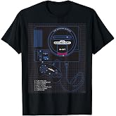 Genesis 16-Bit Technical Drawing Console T-Shirt