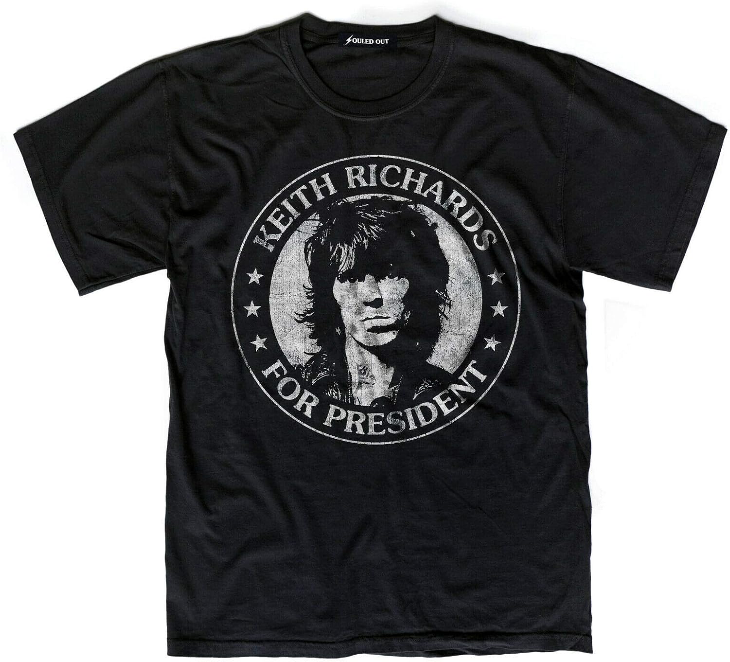 Keith Richards for President T-Shirt Black: Amazon.co.uk: Clothing