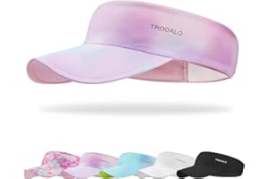 Trodalo Kids Sun Visor Hats for Girls Boys, Lightweight Cooling Stretchy Visor, Packable Sports Hat for Running, Tennis, Golf