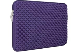 RAINYEAR 15 Inch Laptop Sleeve Diamond Foam Shock Resistant Padded Case Fluffy Lining Carrying Bag Compatible with 15.4" MacB
