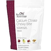 Bariatric Advantage Calcium Citrate Chewy Bites 500 mg - Highly Absorbable & Digestible - Vitamin D3 - Easily Chewable Calcium Supplement - Assorted Fruit - 90 Count